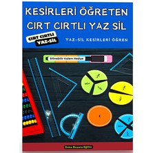 Enine Boyuna Eğitim Cırt Cırtlı Kesirleri Öğreten Yaz-Sil Kitabı