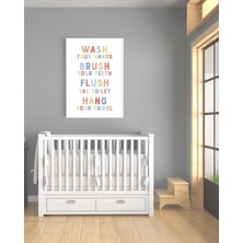 Fuart.Co Wash Brush Flush Hang Dijital Baskı Çocuk Posteri (Çerçevesiz) POFU