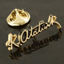 Zero Techmrt Atatürk Imzalı Yaka Rozet-Sarı