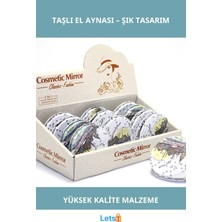 Letsii Yöresel Taşlı Zarif El Aynası