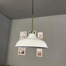 Bamyum Nota Beyaz Tekli Avize Ince Eskitme Başlık Salon Mutfak Koridor Hol Otel Avizesi Lamba Aydınlatma