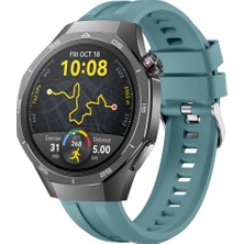 Sneezy Huawei Watch Gt5 Pro 46MM Ile Uyumlu Spor Silikon Metal Tokalı Soft Saat Kordonu