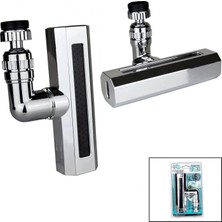 MiraLive Gümüş  Geniş  360 Derece Dönebilenoynar Başlık - 4 Mod  Perlatör Şelale Musluk Ucu (K95)