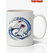 Toyaso Demon Slayer Tanjiro Hanafuda Anime Temalı Beyaz Kupa Bardak Sevgiliye Arkadaşa Hediye