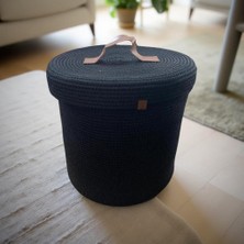 Myistasyon Bebek,çocuk Odası,banyo Hasır Düzenleyici Saklama Kutusu Oyuncak Kirli Sepeti Kulplu Sepet