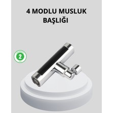 Teknodayım 360° Dönebilen Musluk Başlığı 4 Fonksiyonlu Su Tasarruflu ve Dayanıklı