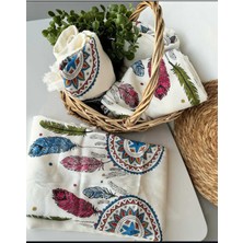 Turanyolu Desenli Beyaz Peştemal %100 Pamuk | 100X200 cm Plaj ve Banyo Havlusu