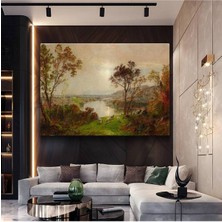 Thomas Cole Pastoral Vadi Doğa Manzarası Kanvas Tablo Duvar Tablosu Dekoratif Ressam Tablosu
