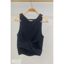 Cuties Kız Çocuk Bel Detaylı Askılı Crop 3264 Siyah