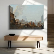 Aelbert Cuyp Nehir Kıyısı Kırsal Manzara Kanvas Tablo Duvar Tablosu Dekoratif Ressam Tablosu