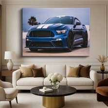 Ford Mustang Amerikan Muscle Kanvas Tablo Car Pony Detroit Gücü Tablo