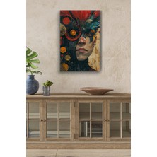 GülsenArt Venedik Rönesans Maskeli Adam Kanvas Yağlı Boya Görünümlü Tablo Hd Dijital Baskı Dikey Kanvas Tablo