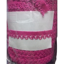 Çamaşır Lastiği Dantelli 1 cm 75 Metre 1 Top Fuşya