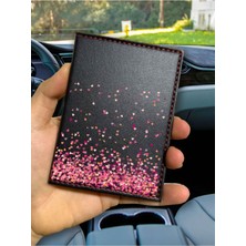 Nurdic Desenli Ruhsat Kabı Logolu Oto Kılıfı Deri Dikişli Araç Ruhsat Koruyucu Kalp