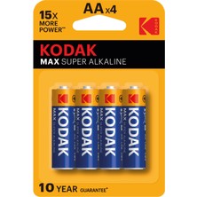 Kodak Max Alkalin Kalem Pil AA 4'lü 3 Adet Yüksek Enerji Gücü ve Uzun Ömürlü Performans