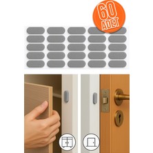 Trend Kulp 60'lı Yapışkanlı Gri Eva Dolap Çekmece Kapağı Ses Stoperi Tamponu Koruyucu Engelleyici 22 mm Oval
