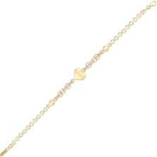 Assos Pırlanta Altın Kalp Figürlü Bileklik - 14K