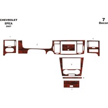 Mars Cockpit Design Chevrolet Epica Konsol-Torpido Kaplama 2007 7 Parça Maun