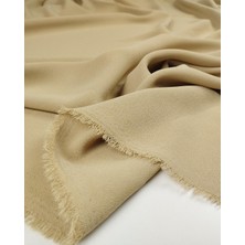 Kumaş Parça Sütlü Kahve Renkte Krep Kumaş (En 145 cm x Boy 215 Cm)