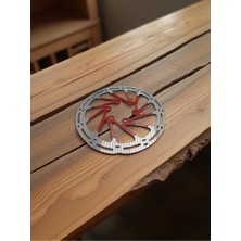 Ovela 140MM Elektrikli Scooter ve Bisiklet Uyumlu Fren Diski - Kırmızı Gümüş