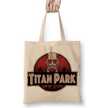 Toyaso Attack On Titan Titan Park Bez Çanta Uzun Saplı Alışveriş Çantası Plaj Çantası