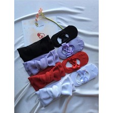 8'li Kombin El Yapımı Kız Bebek Bandana & Babet Çorap