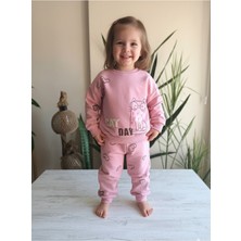 Şimo Butik Kız Çocuk Alt Üst Takım Uzun Kollu Eşofman Rahat Şık Modern Tasarım