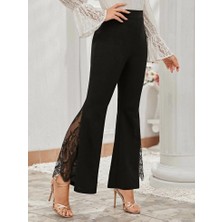 Hariqa Kadın Ispanyol Paçadantel Detay Dalgıç Tayt