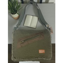 Old Cotton Cargo Vintage Salaş Orta Boy  Günlük Çapraz Postacı Tablet Çantası M 32 cm x 27 cm