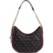 Silver & Polo Kahve Sarı - Bordo SP1168 Kadın Omuz Çantası