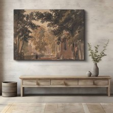 J.m.w. Turner Ağaçlık Yol Doğa Manzarası Kanvas Tablo Duvar Tablosu Dekoratif Ressam Tablosu