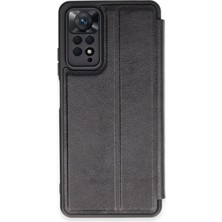 Techmrt Newface Xiaomi Redmi Note 12 Pro 4g Kılıf Flip Cover - Siyah
