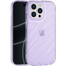 Vissona iPhone 15 Pro Max Uyumlu Telefon Kılıfı Kamera Çıkıntılı Kabartmalı Parlak Desenli Darbe Emici Silik