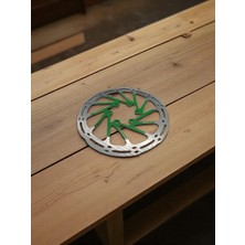 Ovela 140MM Elektrikli Scooter ve Bisiklet Uyumlu Fren Diski - Yeşil Gümüş