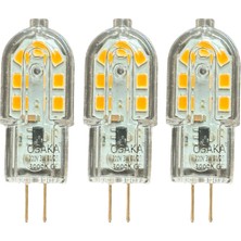 Avarson (3 adet) OSAKA 3W Sarı Işık (3000K) G4 Duylu LED Kapsül Ampul