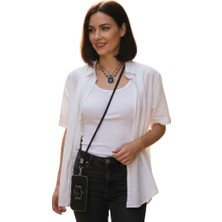 My Strape Siyah Paracord Telefon Askısı Crossbody ( Ayarlanabilir) Tüm Kılıflara Uyumlu