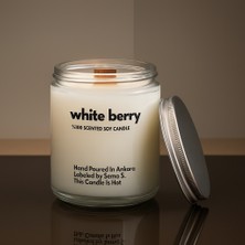 Basement : White Berry : Cam Kavanozda Kokulu %100 Soya Mum (Böğürtlen, Sedir, Vetiver, Defne Yaprağı)