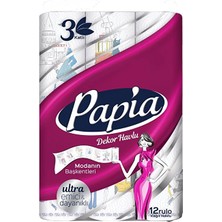 4 Adet   Papia Kağıt Havlu 12'li Decor