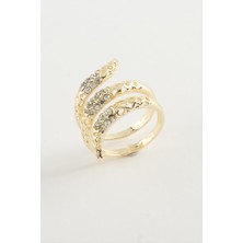 Gümüş Takıcım Yılan Taşlı Yüzük