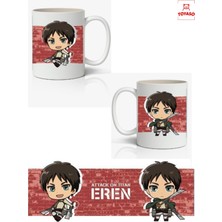 Toyaso Attack On Titan Eren Yeager Anime Temalı Beyaz Kupa Bardak Sevgiliye Arkadaşa Hediye