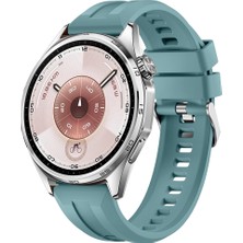 Sneezy Huawei Watch Gt6 46MM Ile Uyumlu Spor Silikon Metal Tokalı Soft Saat Kordonu