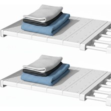 Microcase Uzunluk Ayarlamalı Dolap Içi Raf 35X30-45 cm 2 Adet AL5350