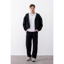 Gothamvibes Erkek Baggy Chill Siyah Eşofman Altı