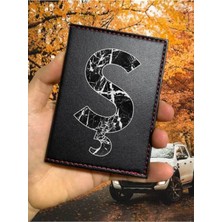 Nurdic Ş Harfi Mermer Ruhsat Kabı Logolu Oto Ruhsat Kılıfı Vinleks Deri Dikişli Araç Ruhsat Koruyucu