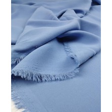 Kumaş Parça Mavi Renkte Krep Kumaş (En 140 cm x Boy 130 Cm)