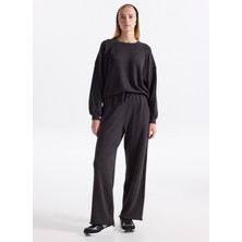 American Vintage Antrasit Kadın Standart Desensiz Eşofman Altı ATU05BH25TEN