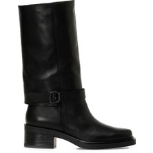 Nine West Rafael Kadın Siyah Topuklu Çizme Yumuşak Deri Malzeme ile Şık Tasarım