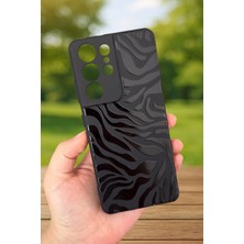 Vip Case Samsung Galaxy S21 Ultra Uyumlu Zebra Desenli Silikon Darbe Emici Klasik Korumalı Rubber Kılıf