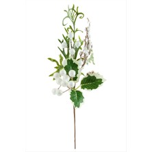 Bijuteri Net Ağaç Beyaz Kokina Yılbaşı Süsü 34 cm