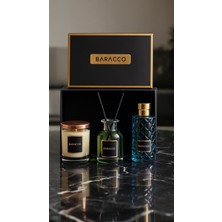 Turanyolu Şık 3’lü Koku Seti – Erkek Parfüm, Oda Kokusu ve Kokulu Mum